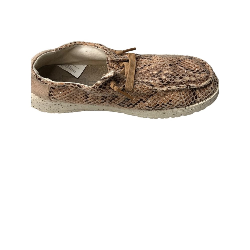 Hey Dude’s Women’s Python Light Rose Pattern Size 6 Brown’s Tan‎ - Picture 8 of 9